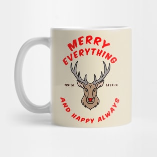 Merry Christmas Red Nosed Reindeer Mug